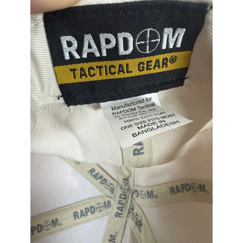 Rapdom Tactical Gear T75 Stone Khaki Cotton Patch Baseball Cap Hat Mens OSFM